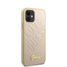 Guess Guess Iridescent Love - ovitek za iPhone 12 mini (zlat)