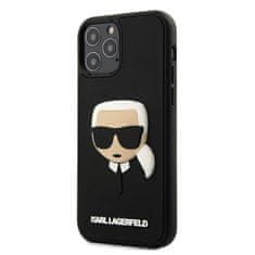 Karl Lagerfeld Karl Lagerfeld 3D gumijasto ohišje Karl's Head - Ohišje za iPhone 12 / iPhone 12 Pro (črno)