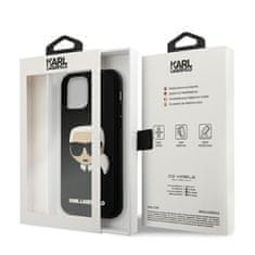 Karl Lagerfeld Karl Lagerfeld 3D gumijasto ohišje Karl's Head - Ohišje za iPhone 12 / iPhone 12 Pro (črno)