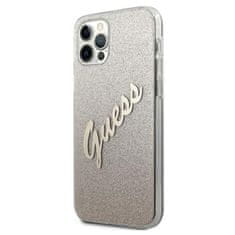 Guess Guess Glitter Gradient Script - Ohišje za iPhone 12 Pro Max (zlato)