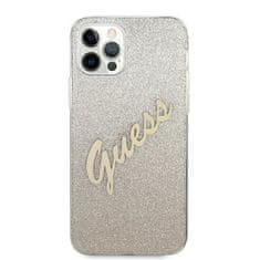 Guess Guess Glitter Gradient Script - Ohišje za iPhone 12 Pro Max (zlato)