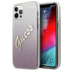 Guess Guess Glitter Gradient Script - Ohišje za iPhone 12 Pro Max (roza)