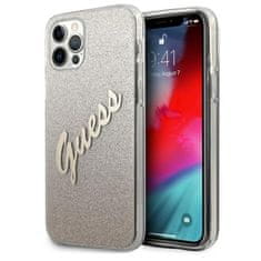 Guess Guess Glitter Gradient Script - Ohišje za iPhone 12 Pro Max (zlato)