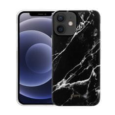 Crong Ohišje Crong Marble - Ohišje za iPhone 12 Mini (črno)