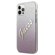 Guess Guess Glitter Gradient Script - Ohišje za iPhone 12 Pro Max (roza)