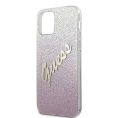 Guess Guess Glitter Gradient Script - Ohišje za iPhone 12 Pro Max (roza)