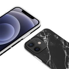 Crong Ohišje Crong Marble - Ohišje za iPhone 12 Mini (črno)