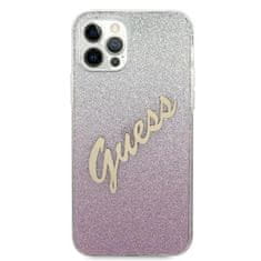 Guess Guess Glitter Gradient Script - Ohišje za iPhone 12 Pro Max (roza)