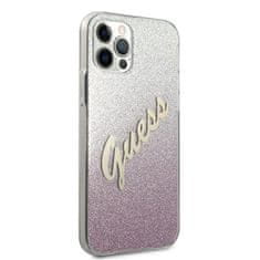 Guess Guess Glitter Gradient Script - Ohišje za iPhone 12 Pro Max (roza)