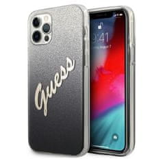 Guess Guess Glitter Gradient Script - Ohišje za iPhone 12 / iPhone 12 Pro (črno)