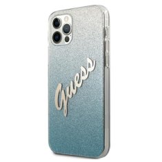 Guess Guess Glitter Gradient Script - Ohišje za iPhone 12 / iPhone 12 Pro (modro)