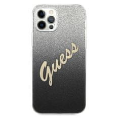 Guess Guess Glitter Gradient Script - Ohišje za iPhone 12 / iPhone 12 Pro (črno)