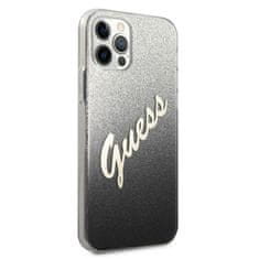 Guess Guess Glitter Gradient Script - Ohišje za iPhone 12 / iPhone 12 Pro (črno)