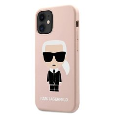 Karl Lagerfeld Karl Lagerfeld Silikonsko ohišje Iconic - iPhone 12 Mini (svetlo roza)