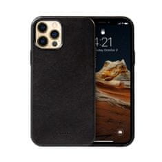 NEW Crong Essential Cover - Usnjeni ovitek za iPhone 12 Pro Max (črn)