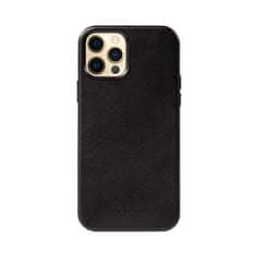 NEW Crong Essential Cover - Usnjeni ovitek za iPhone 12 Pro Max (črn)