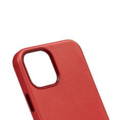 NEW Crong Essential Cover - ohišje iz eko usnja za iPhone 12 / iPhone 12 Pro (rdeče)