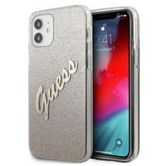 Guess Guess Glitter Gradient Script - ovitek za iPhone 12 mini (zlat)