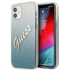 Guess Guess Glitter Gradient Script - etui za iPhone 12 mini (modri)