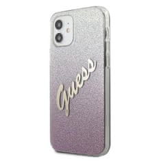 Guess Guess Glitter Gradient Script - ovitek za iPhone 12 mini (roza)