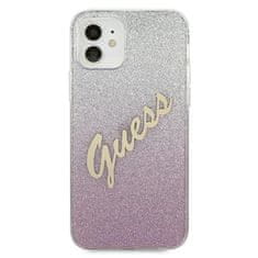 Guess Guess Glitter Gradient Script - ovitek za iPhone 12 mini (roza)