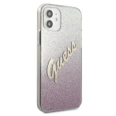 Guess Guess Glitter Gradient Script - ovitek za iPhone 12 mini (roza)