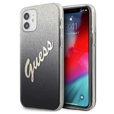 Guess Guess Glitter Gradient Script - ovitek za iPhone 12 mini (črn)