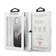 Guess Guess Glitter Gradient Script - ovitek za iPhone 12 mini (črn)