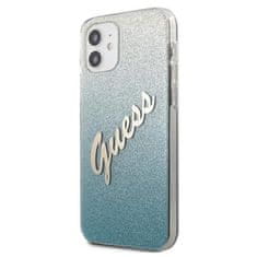 Guess Guess Glitter Gradient Script - etui za iPhone 12 mini (modri)