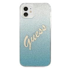 Guess Guess Glitter Gradient Script - etui za iPhone 12 mini (modri)