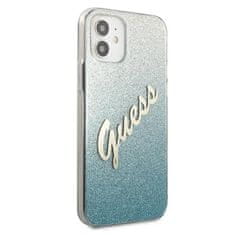 Guess Guess Glitter Gradient Script - etui za iPhone 12 mini (modri)