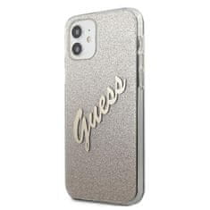 Guess Guess Glitter Gradient Script - ovitek za iPhone 12 mini (zlat)