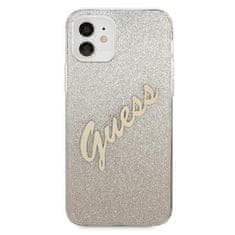 Guess Guess Glitter Gradient Script - ovitek za iPhone 12 mini (zlat)