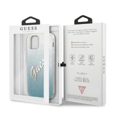 Guess Guess Glitter Gradient Script - etui za iPhone 12 mini (modri)