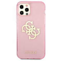 Guess Guess Glitter 4G Big Logo - Ohišje za iPhone 12 / iPhone 12 Pro (roza)