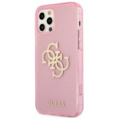 Guess Guess Glitter 4G Big Logo - Ohišje za iPhone 12 / iPhone 12 Pro (roza)