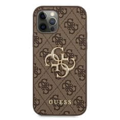 Guess Guess 4G Big Metal Logo - Ohišje za iPhone 12 / iPhone 12 Pro (rjavo)