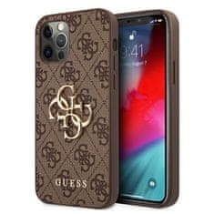 Guess Guess 4G Big Metal Logo - Ohišje za iPhone 12 / iPhone 12 Pro (rjavo)