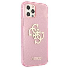 Guess Guess Glitter 4G Big Logo - Ohišje za iPhone 12 / iPhone 12 Pro (roza)