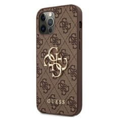 Guess Guess 4G Big Metal Logo - Ohišje za iPhone 12 / iPhone 12 Pro (rjavo)