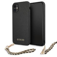 Guess Guess Saffiano Chain - Ohišje za iPhone 11 (črno)