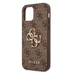 Guess Guess 4G Big Metal Logo - Ohišje za iPhone 12 / iPhone 12 Pro (rjavo)