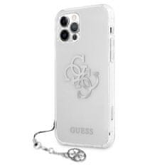 Guess Guess 4G Big Logo Charm - Ohišje za iPhone 12 Pro Max (srebrni okraski)