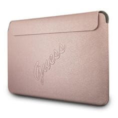 NEW Guess Saffiano Script Computer Sleeve - 13" etui za prenosni računalnik (roza)