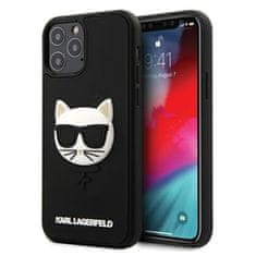 Karl Lagerfeld Karl Lagerfeld Choupette Head 3D Rubber - Ohišje za iPhone 12 / iPhone 12 Pro (črno)