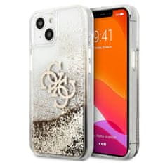 Guess Guess Liquid Glitter 4G Big Logo - ohišje za iPhone 13 mini (zlato)