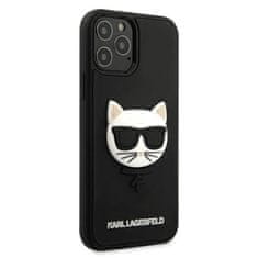 Karl Lagerfeld Karl Lagerfeld Choupette Head 3D Rubber - Ohišje za iPhone 12 / iPhone 12 Pro (črno)