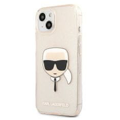 Karl Lagerfeld Karl Lagerfeld Karl's Head Glitter - ohišje za iPhone 13 Mini (zlato)