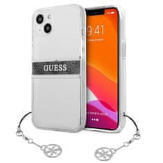 Guess Guess 4G Stripe Grey Charm - Ohišje za iPhone 13 mini (prozorno)