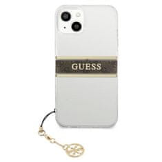 Guess Guess 4G Stripe Brown Charm - Ohišje za iPhone 13 mini (prozorno)